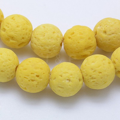 Natural Lava Rock Beads Strands G-F531-6mm-G15-1