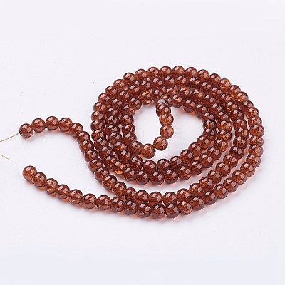 Spray Painted Crackle Glass Beads Strands LS-CCG-Q001-6mm-16-1
