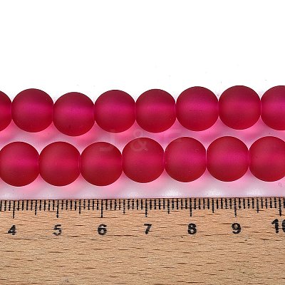 Baking Paint Transparent Glass Bead Strands X-GLAA-S031-10mm-39-1