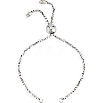 10Pcs 304 Stainless Steel Slider Bracelet/Bolo Bracelets Making STAS-BBC0004-66-1