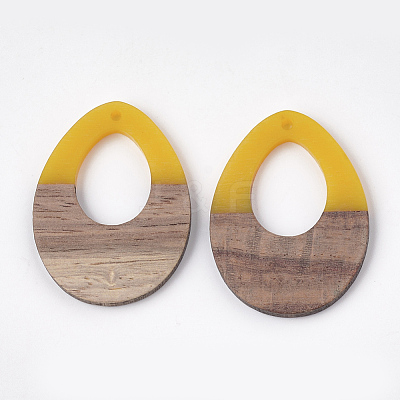 Resin & Walnut Wood Pendants RESI-S358-05D-1