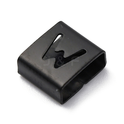 Ion Plating(IP) 304 Stainless Steel Square Slide Charms STAS-L132-05W-B-1