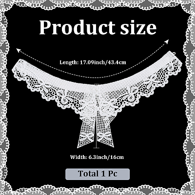 Polyester Women's False Collar DIY-WH20048-074F-1
