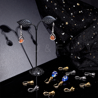 2 Sets 2 Colors Brass Earring Hooks EJEW-PH0001-23-1