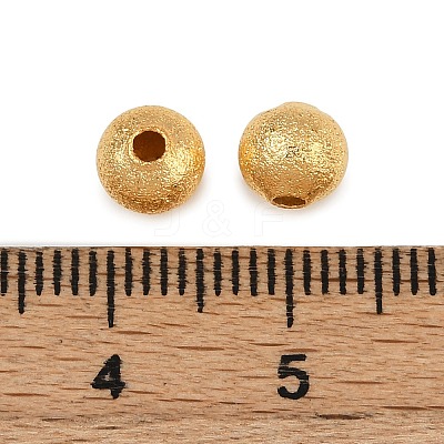 Textured Brass Beads KK-P309-01A-G-1