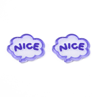 Transparent Printed Acrylic Cabochons TACR-N016-38-1
