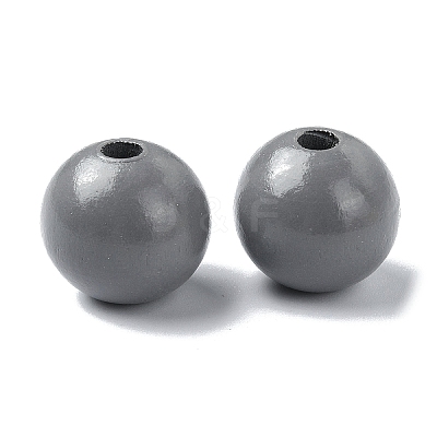 Wood Large Hole European Beads WOOD-D027-01M-1