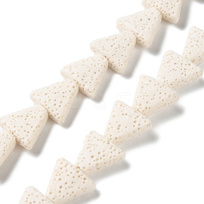 Triangle Dyed Natural Lava Rock Beads Strands G-O126-04A-02-1