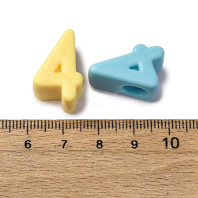 Opaque Acrylic European Beads OACR-S072-04B-1