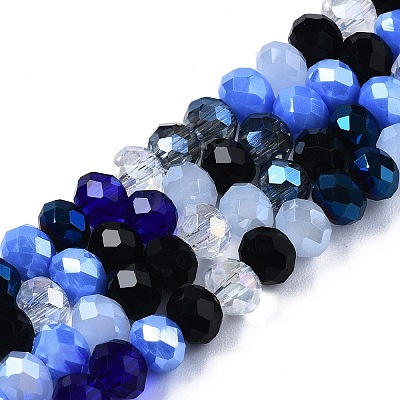 Electroplate Glass Beads Strands EGLA-SZ0001-32H-1