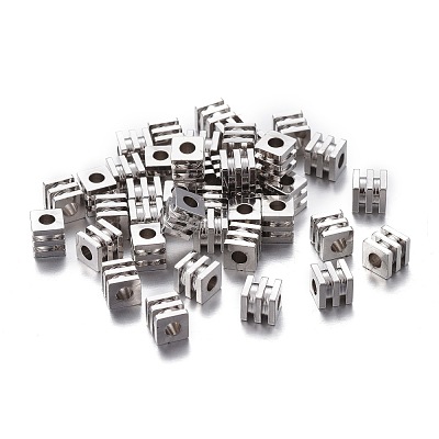 Brass Spacer Beads KK-K249-02D-P-1