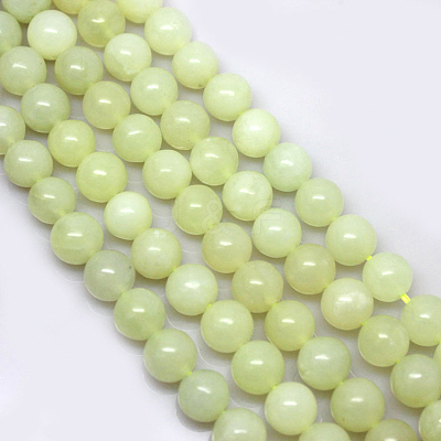 Natural New Jade Beads Strands G-G763-09-8mm-1