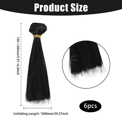 6Pcs PP Doll Wig Hair DIY-GL0005-57-1