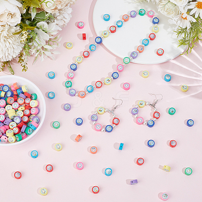 200Pcs Printed Handmade Polymer Clay Beads CLAY-PA0001-54-1