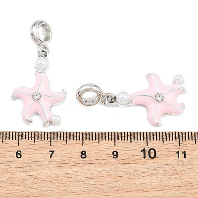 Alloy Enamel European Dangle Charms AL-CBAC2D3-01P-03-1