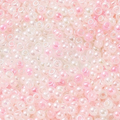 12/0 Grade A Round Two Tone Glass Seed Beads SEED-XCP0001-17-1