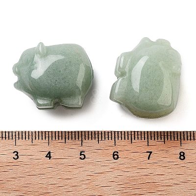 Natural Green Aventurine Carved Figurines DJEW-L023-C02-1