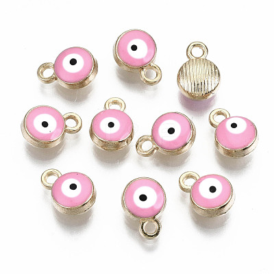 Light Gold Plated Alloy Charms X-ENAM-S117-27D-1