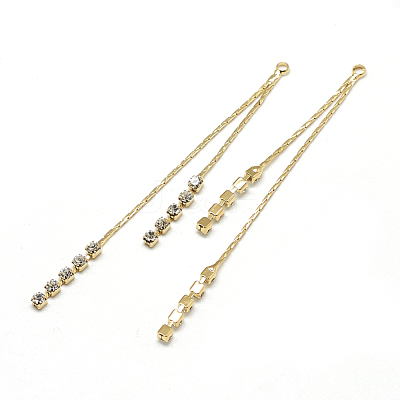 Brass Chain Tassel Big Pendants KK-T032-167G-1