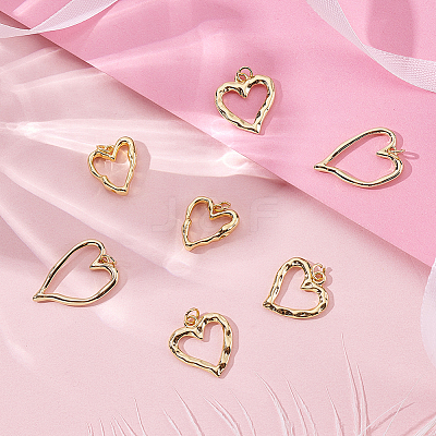 12Pcs 3 Styles Rack Plating Brass Pendants KK-BBC0024-11-1
