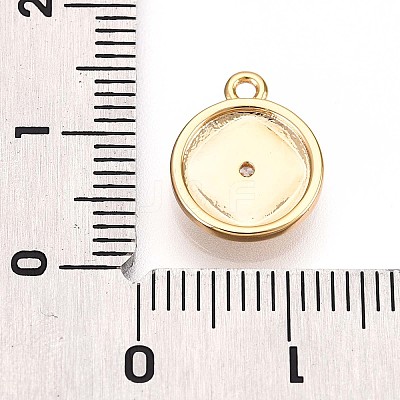 Brass Micro Pave Clear Cubic Zirconia Pendants KK-T075-01G-1