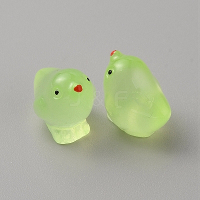 Luminous Resin Chick Display Decoration RESI-WH0038-10C-1