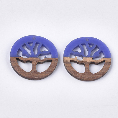 Resin & Wood Pendants X-RESI-S358-37C-1