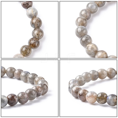 Stretchy Gemstone Bracelets BJEW-C259-6mm-2A-1