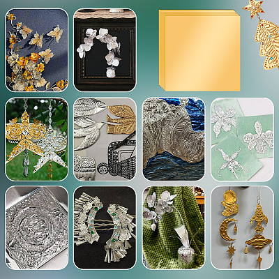 Square Tinfoil Paper Sheets for Craft Engraving DIY-WH0671-302A-02-1