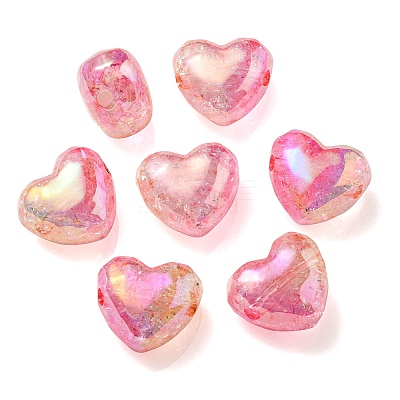 Transparent Crackle Acrylic Beads OACR-P010-14A-1