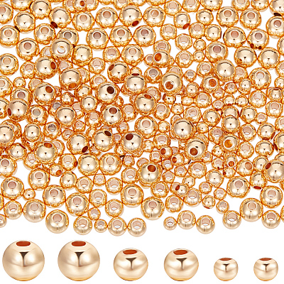 300Pcs 3 Style Rack Plating Brass Beads KK-BBC0011-14-1