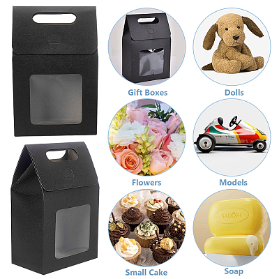 Rectangle Paper Storage Gift Boxes with Clear Window CON-WH0095-60-1