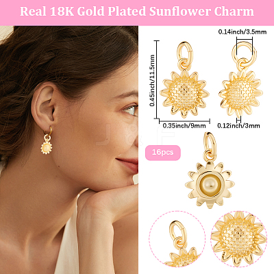16Pcs Rack Plating Eco-Friendly Brass Pendants KK-BBC0023-09-1