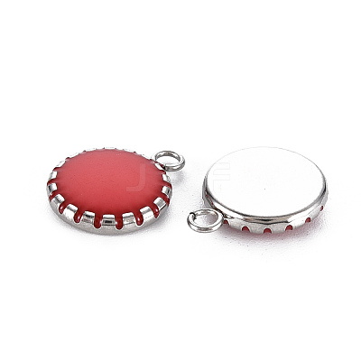 304 Stainless Steel Enamel Charms LS-STAS-Q241-014D-1