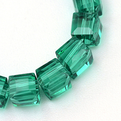 Transparent Glass Bead Strands X-GLAA-R167-4x4-01D-1