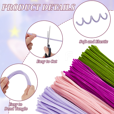 DIY Polyester Plush Sticks Kit DIY-GA0009-12A-1