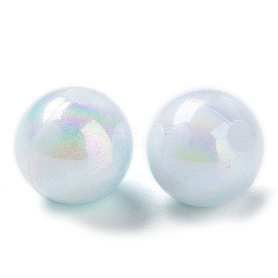 Two Tone Opaque Acrylic Beads SACR-P024-01A-W09-1