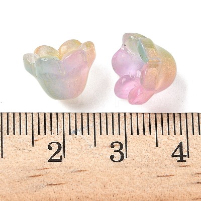 Transparent Glass Beads Caps X-GLAA-B028-01H-1
