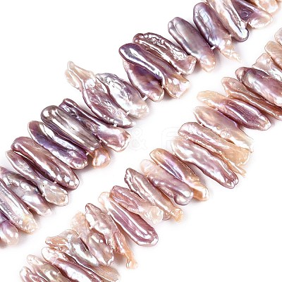 Natural Baroque Keshi Pearl Beads Strands PEAR-S020-H13C-1