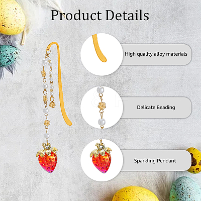 Alloy Hook Bookmark AJEW-GO00032-1