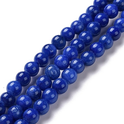 Natural Mashan Jade Round Beads Strands G-D263-4mm-XS09-1