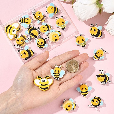 20Pcs 10 Styles PVC & Silicone Beads FIND-YW0017-88-1