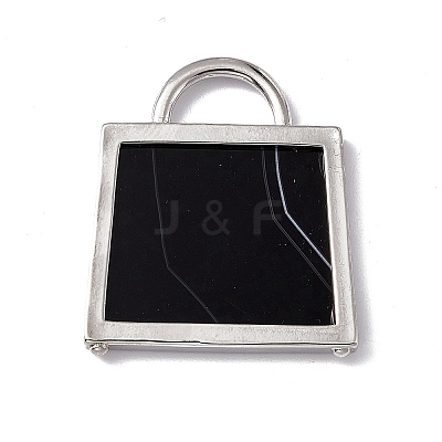 Natural Dyed & Heated Black Agate Pendants G-G977-04P-01-1
