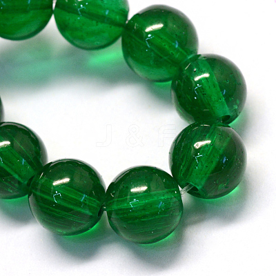 Baking Paint Transparent Glass Round Bead Strands X-DGLA-Q022-8mm-25-1