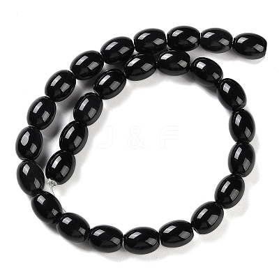 Natural Black Onyx Agate Beads Strands G-NH0019-C05-12-1
