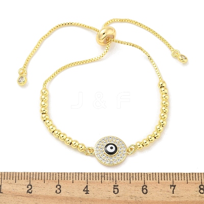 Brass Micro Pave Cubic Zirconia Slider Bracelets for Women BJEW-S158-08G-01-1
