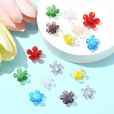 16Pcs 8 Colors Handmade Lampwork Beads LAMP-FS0001-26-1
