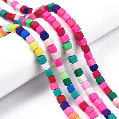 Handmade Polymer Clay Beads Strands CLAY-T020-09-1