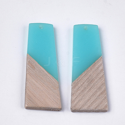 Resin & Walnut Wood Pendants RESI-S358-83B-1