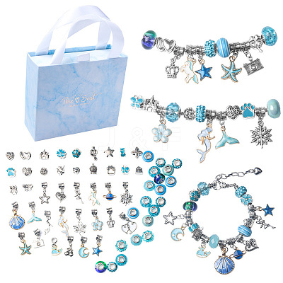 DIY European Bracelet Making Kits DIY-YWC0006-02B-1